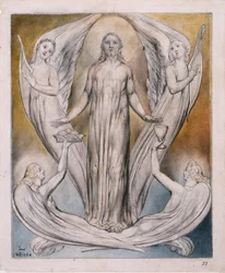 Ángeles Ministrando a Cristo, ilustración de 